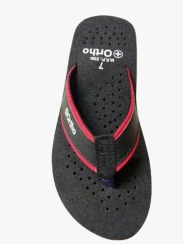 Black Comfortable And Easy To Wear Flat Slippers