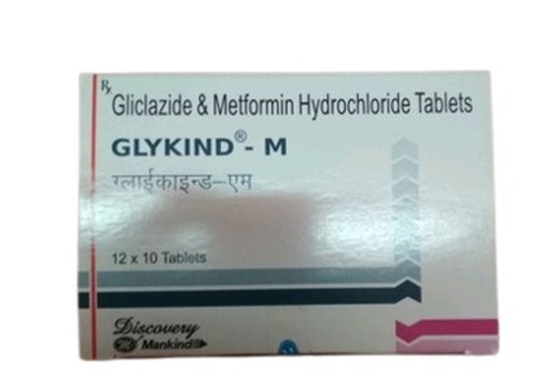ग्लिक्लाज़ाइड और मेटफ़ॉर्मिन हाइड्रोक्लोराइड टैबलेट्स, 12 X 10 टैबलेट
