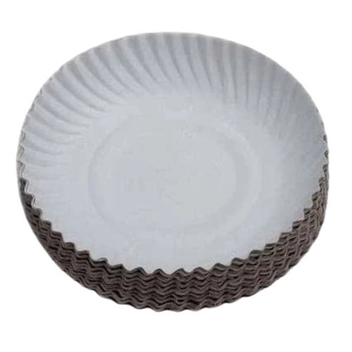 White Pack Of 20 Pieces 6 Inch Ecofriendly And Recyclable Plain Round Disposable Paper Plates