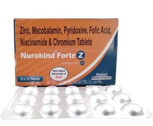 Zinc, Mecobalamin, Pyridoxine, Folic Acid, Niacinamide And Chromium Tablets