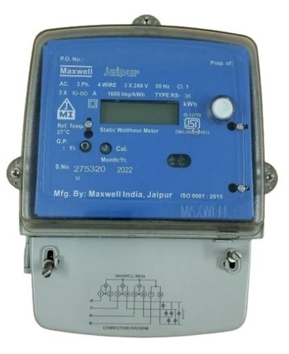 170 X 220 X 90mm 3 X 240volt 50hz High Protection Three Phase Electronic Meter