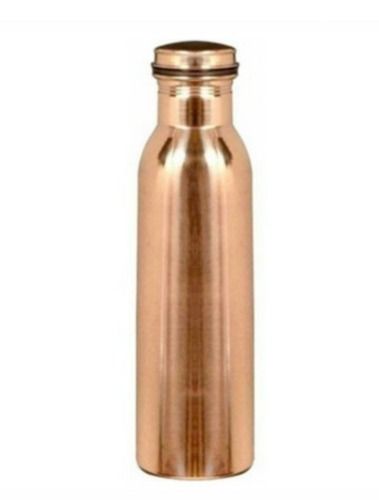 Brown 20 X 8 X 8 Centimeter Light Weight Round Pure Copper Water Bottle