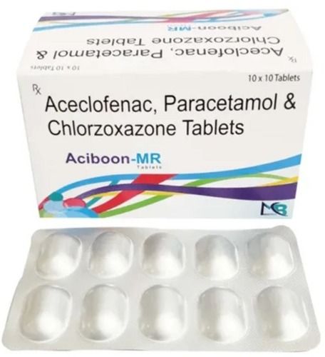 Aceclofenac Paracetamol and Chlorzoxazone Tablets (10 X 10 Tablets)