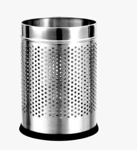  8 X 8 X 12inch 700gram Stainless Steel Durable Dry Waste Open Dustbin