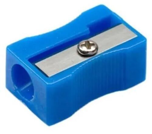 1.5 Inches Plastic Body And Stainless Steel Blade Rectangular Pencil Sharpener Grade: Cosmetic Grade