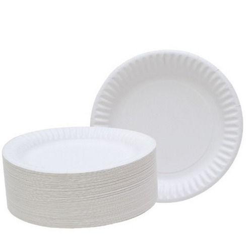 10 Inch Round Light Weight Plain Disposable Thermocol Plates 100 Pieces