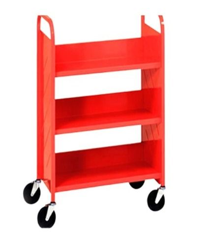 100 Kg Load Four Wheels Standard Rectangle 3 Tier Material Handling Trolley