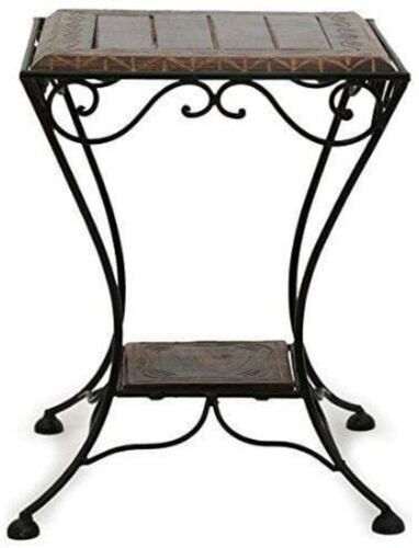 5 Kg Square Wooden And Wrought Iron Stool