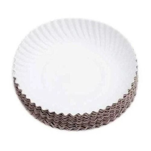 50 Pieces, 6 Inch Eco Friendly And Recyclable Plain Round Disposable Paper Plates