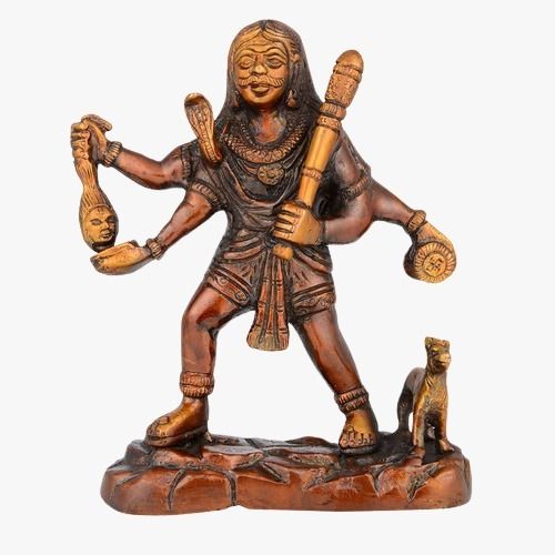 7.6 X 4.4 X 14 Cm Corrosion Resistant Durable Attractive Brass Bhairav Baba Statue