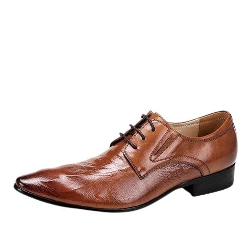 Brown Comfortable Patent Leather And Pvc Cool Pass Formal Shoes For Mens 