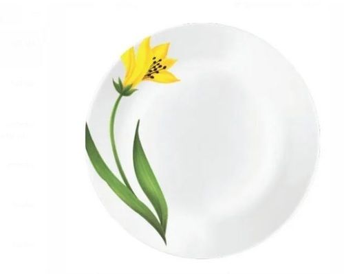 Lightweight Round Printed Ceramic Plate For Food Serving