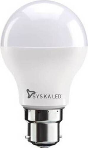 9 Watts 220 Voltage 50 Hertz B22 Base Ip33 Rating Dome Shaped Led Bulb Body Material: Ceramic