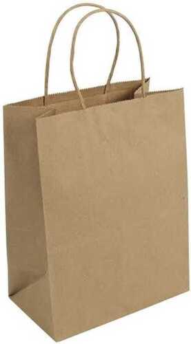 Kraft Paper Carry Bag For Grocery And Shopping Use No Assembly Required