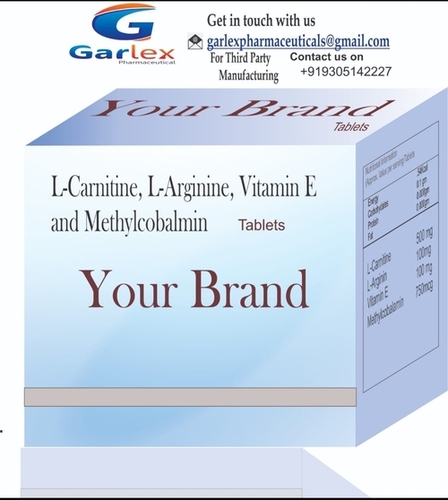 एल-कार्निटाइन, एल-आर्जिनिन, विटामिन ई और मिथाइलकोबाल्मिन टैबलेट