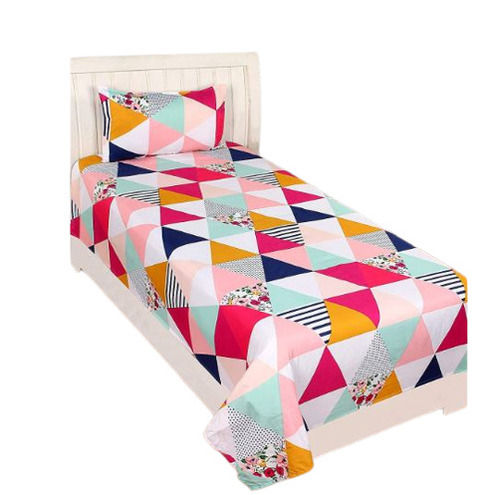 Multicolor Long Size And Shrink Resistance Printed Soft Cotton Single Bed Sheet