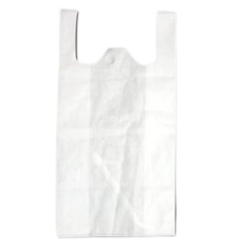 White 18X12 Inches Reusable Eco Friendly Plain Flexiloop Handle Non Woven W Cut Bag 