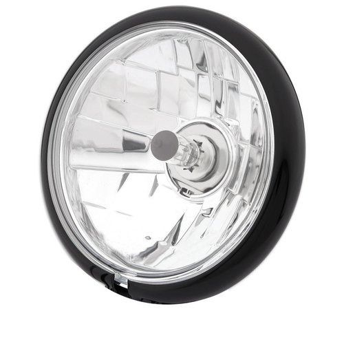 6 Inches Round Glass And Plastic Body Based Bike Headlight - 12 Volt