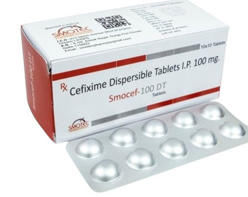 Cefixime Dispersible Tablet IP 100 Mg, 10x10 Tablets