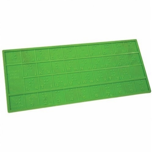 Green Color Coated And Rectangular Plastic Braille Learning Frame Device