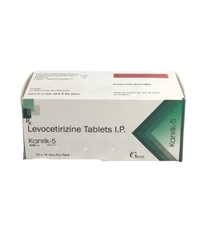 Levocetirizine Tablets (Pack Of 10 X 10 Tablets) Dry Place