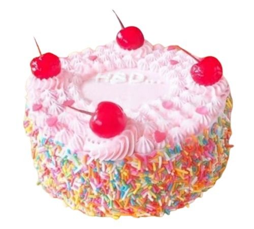 Round A Grade Soft And Delicious Fresh Strawberry Cake With Cherry