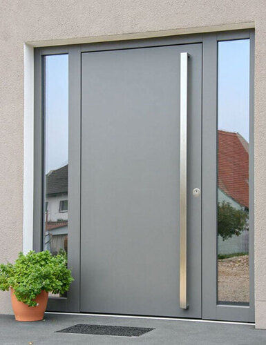 Rust Resistant Polished Finish Aluminium Door