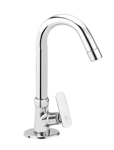 15 Inch Long Wall Mounted Glossy Finish Brass Swan Neck Water Tap