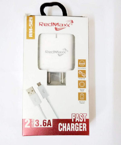 18 Watt 3.6 Ampere Rectangular Pvc Plastic Body Faster Charging Usb Charger