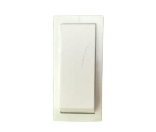 White 2 Inches, 240 Voltage 6 Ampere Polycarbonate Glossy Finish One Way Switch