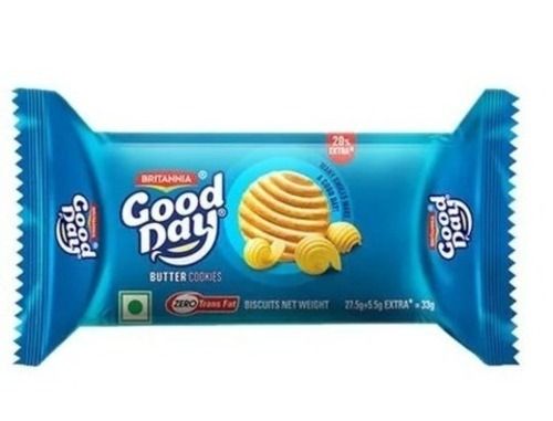 60 Gram Semi Soft Zero Trans Fat Type Butter Cookies With 20% Extra (Good Days- Britannia) Fat Content (%): 4 Percentage ( % )