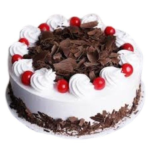 Ball Delicious Taste Round Shape Black Forest Cake With Cherry Topping