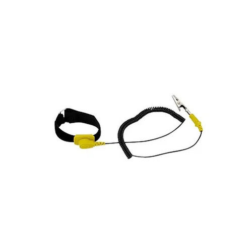 Electrostatic Discharge (Esd) Adjustable Pvc Wrist Strap With Spiral Cable