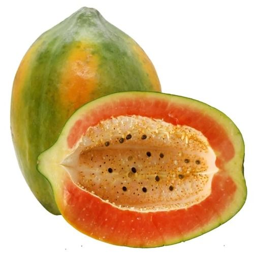 Pure And Fresh Commonly Cultivated Oval Shaped Sweet Raw Papaya