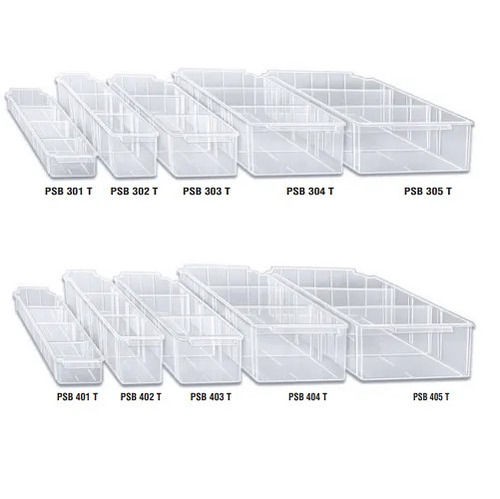 Silver Transparent Electrostatic Discharge (Esd) Plastic Stackable Storage Bins