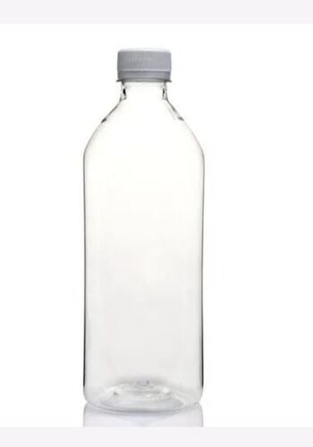 1 Liter Round Narrow Screw Cap Transparent Plastic Pet Bottle