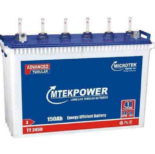 150Ah 12 Voltage Tall Tubular Microtek Inverter Battery at Best Price