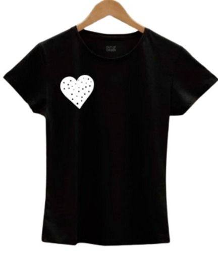 Ladies Short Sleeves O Neck Casual Wear Cotton Printed T Shirts Age Group: Adults