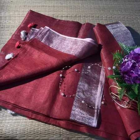 Linen saree