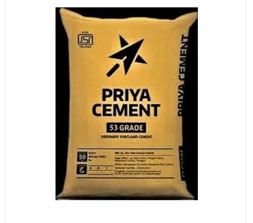 Priya 53 Grade OPC Cement for Construction Use With Packaging Size 50 Kg