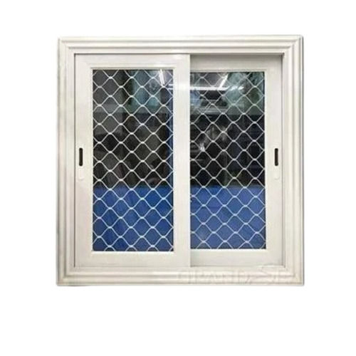 Silver 4 X 4 Feet Polished Finish Fiber Glass And Aluminum Sliding Window