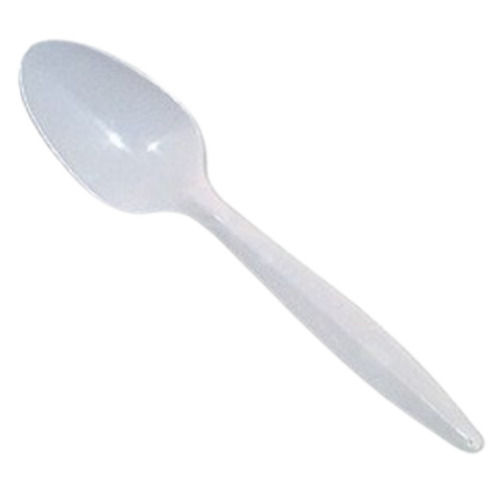 White 5.5 Inches Plain Disposable Plastic Spoon For Events And Parties