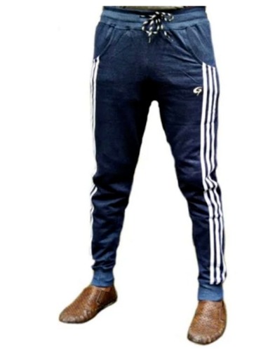 Dark Blue With single white line Track Pants for man