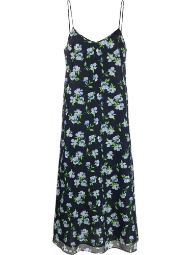 Designer Floral Print Below Knee Length Soft Comfortable Sleeveless One Piece Gown For Ladies