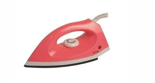 पिंक (गुलाबी) 750 वॉट स्टेनलेस स्टील इलेक्ट्रिक ड्राई आयरन