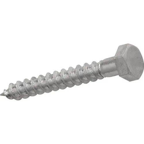 Silver Galvanized Polished Hexagon Stainless Steel Coach Screw For Timber Applications