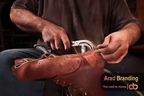 Leather shoes with white spots  Buy at a Cheap Price - Arad Branding
