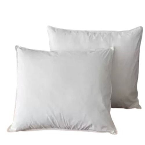 Microfiber Filling Plain and Rectangular Soft Cotton Pillow - 17 x 27 Inches