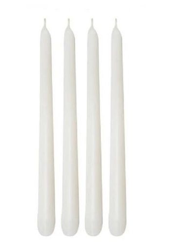 Plain White 7 Inch Non Sticky Paraffin Wax Taper Candle