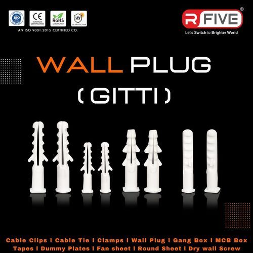 White Plastic Wall Plug (GITTI)